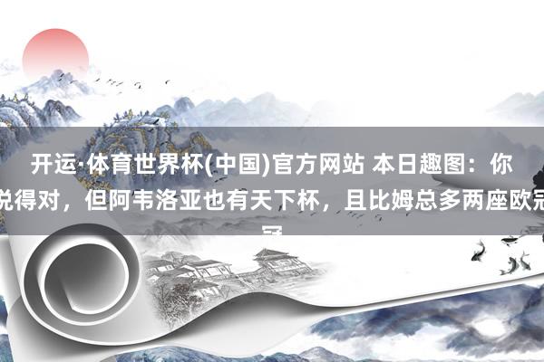 开运·体育世界杯(中国)官方网站 本日趣图:你说得对,但阿韦洛亚也有天下杯,且比姆总多两座欧冠